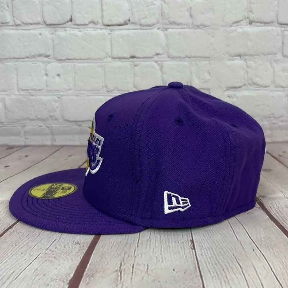 NWT New Era 59Fifty Citrus Pop NBA Los Angeles Lakers Fitted Cap Hat Size 7